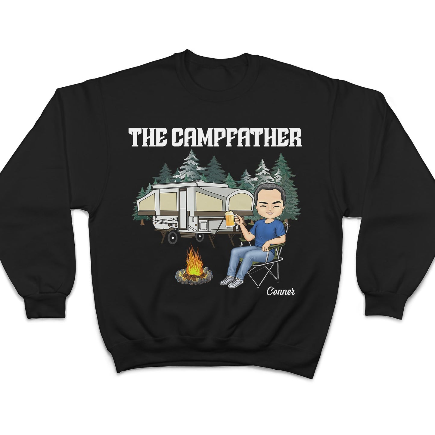 The Campfather - Gift For Camping Father - Personalized T Shirt