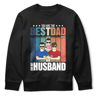 Young Best Dad Hot Husband - Personalized T Shirt