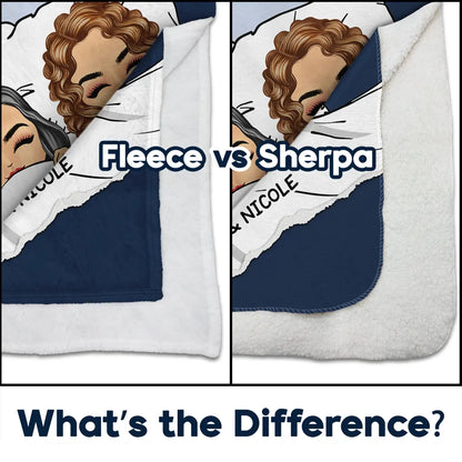 Couple Now I Steal Your Covers - Personalized Fleece Blanket, Sherpa Blanket