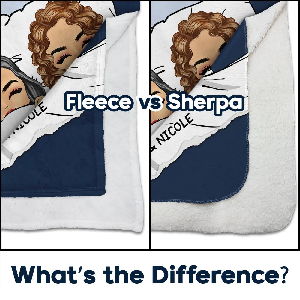 Couple Now I Steal Your Covers - Personalized Fleece Blanket, Sherpa Blanket