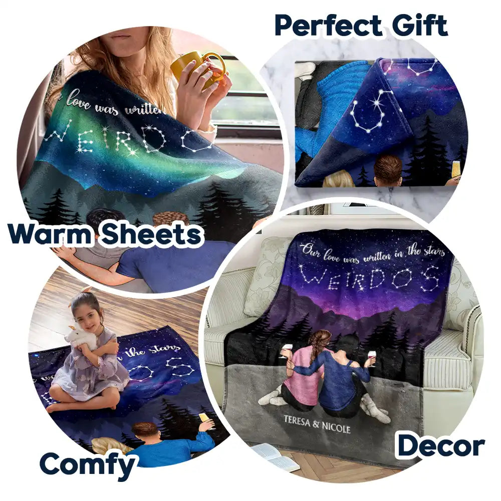 Our Love Was Written In The Star - Personalized Fleece Blanket, Sherpa Blanket
