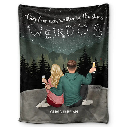 Our Love Was Written In The Star - Personalized Fleece Blanket, Sherpa Blanket