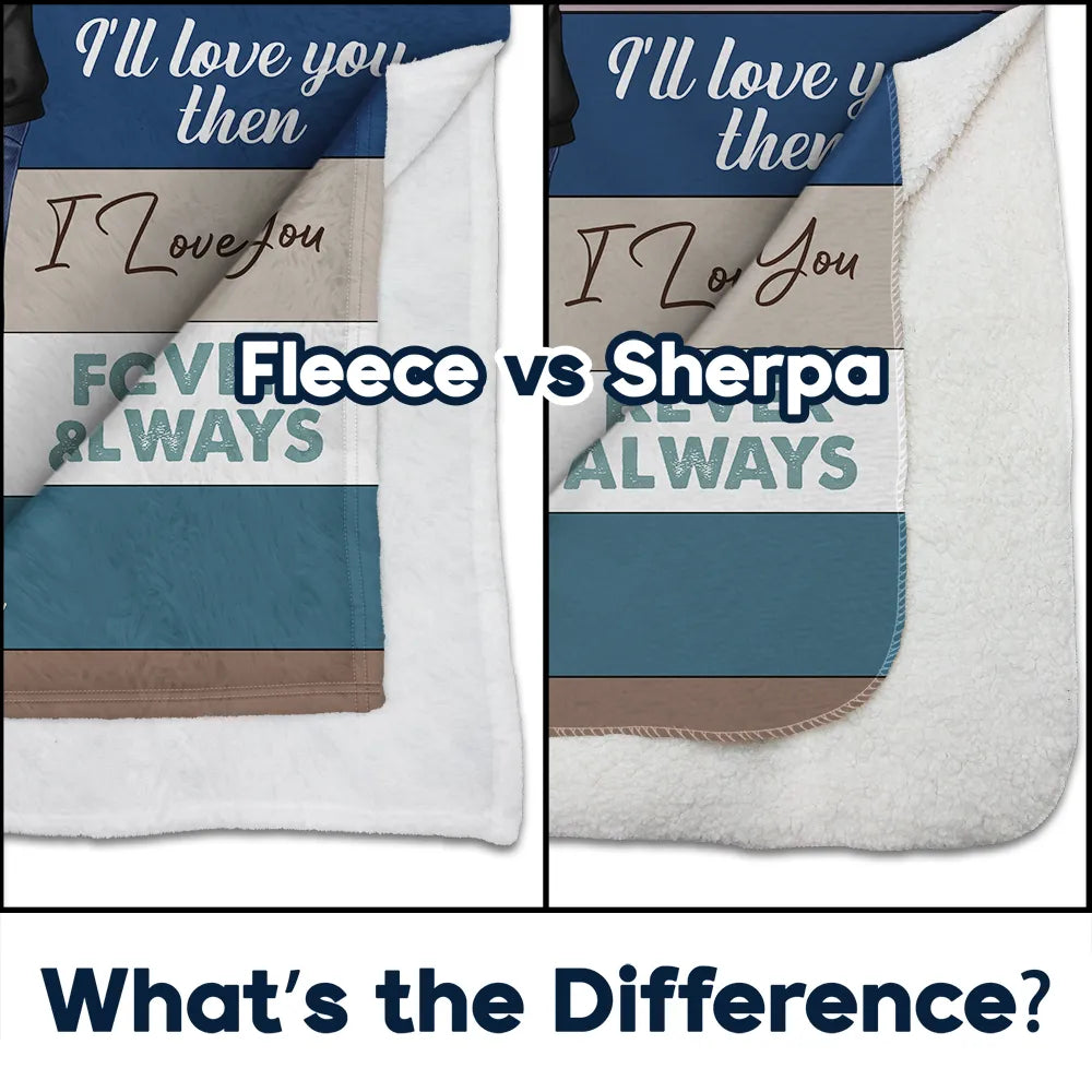 The Day I Met You Couple - Personalized Fleece Blanket, Sherpa Blanket