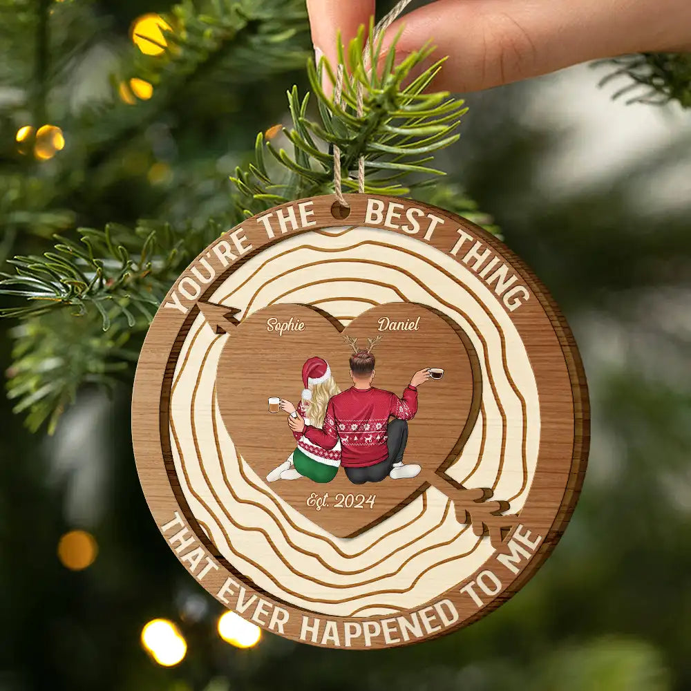 The Best Thing I Never Planned - Personalized 2-Layered Wooden Ornament