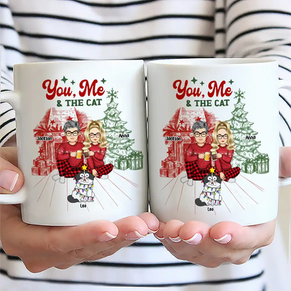 You, Me And The Cats - Personalized Mug