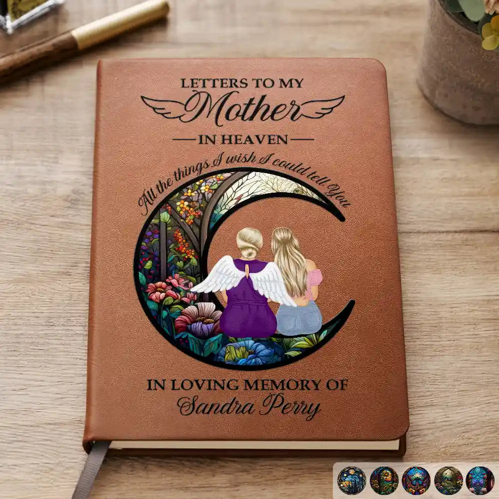 Memorial Letters To Loved One In Heaven - Personalized Leather Journal