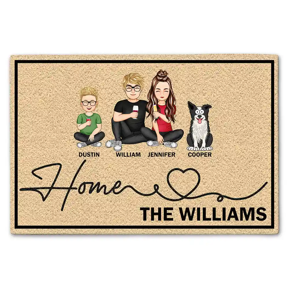 Family Home Sweet Home - Personalized Doormat