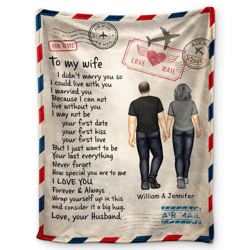 Couple Airmail Wrap Yourself Up In This - Personalized Fleece Blanket, Sherpa Blanket