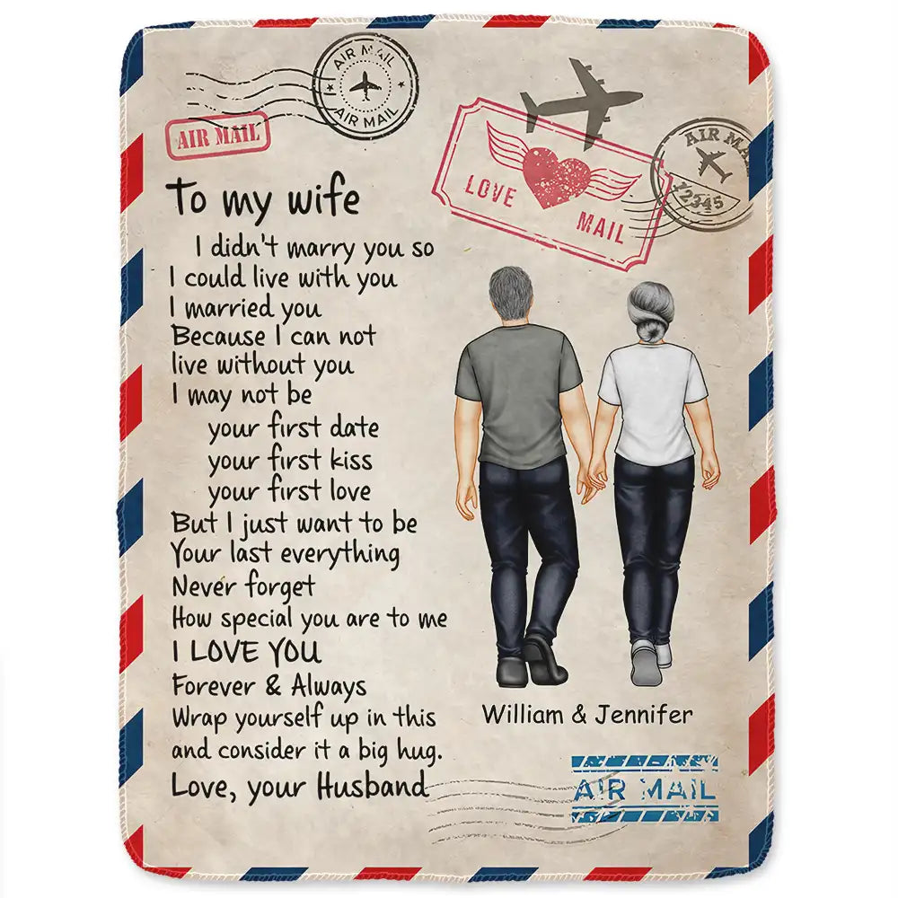 Couple Airmail Wrap Yourself Up In This - Personalized Fleece Blanket, Sherpa Blanket