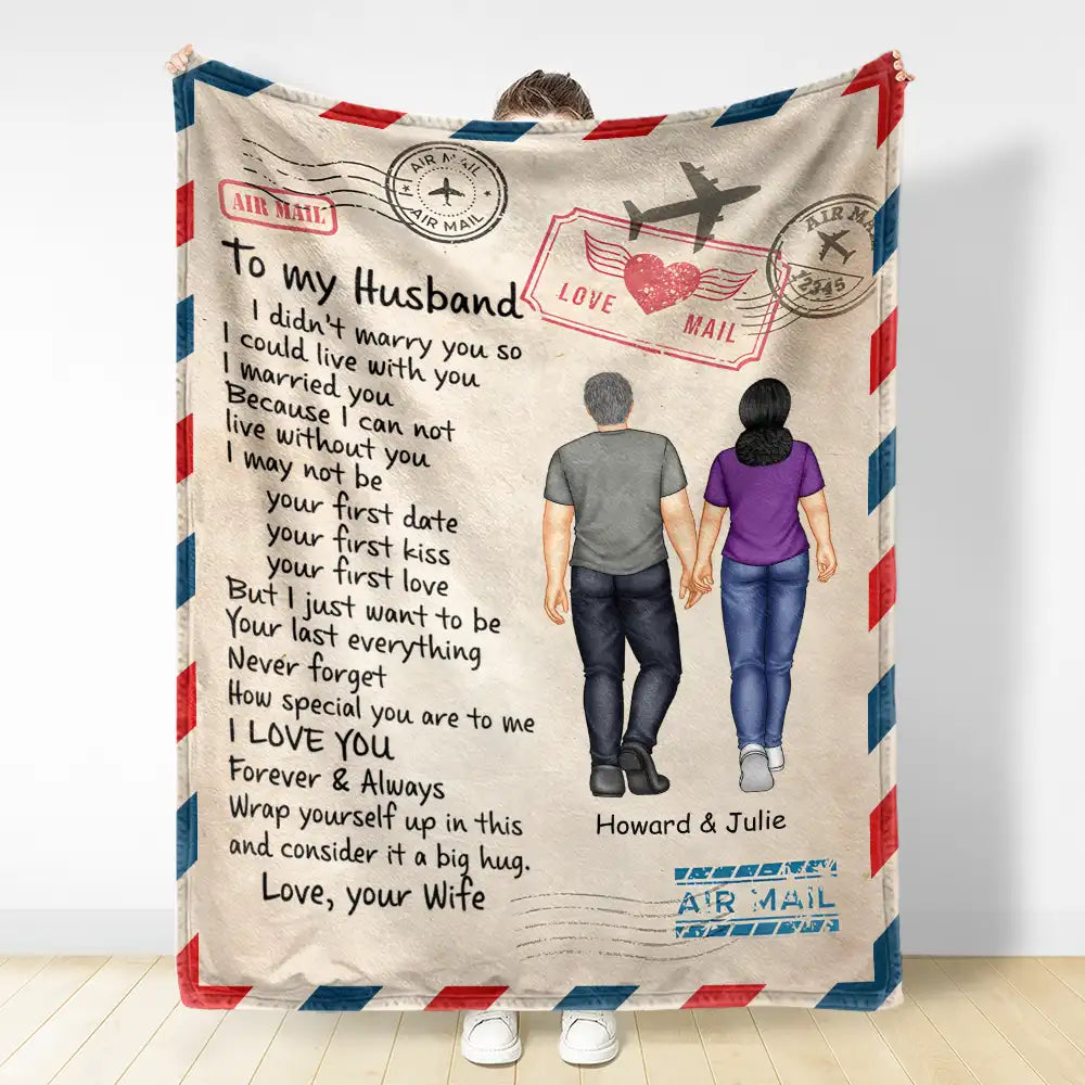 Couple Airmail Wrap Yourself Up In This - Personalized Fleece Blanket, Sherpa Blanket
