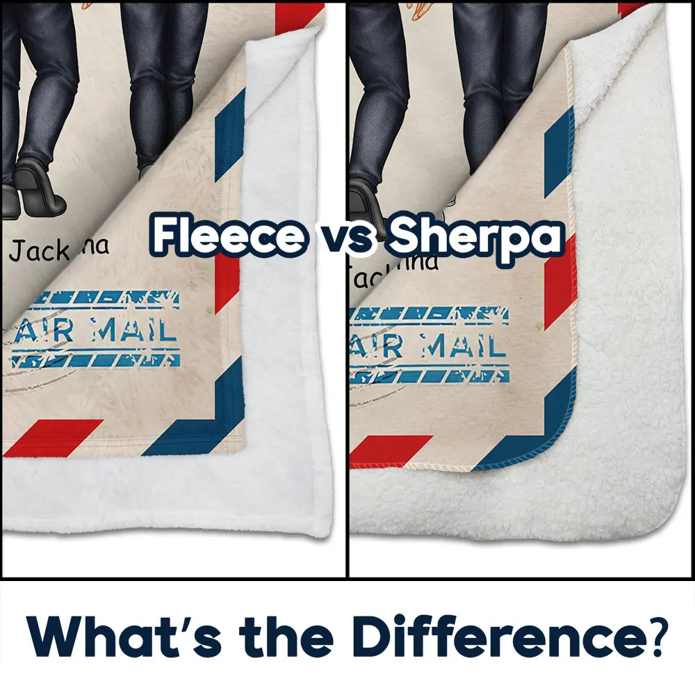 Couple Airmail Wrap Yourself Up In This - Personalized Fleece Blanket, Sherpa Blanket