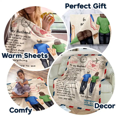 Couple Airmail Wrap Yourself Up In This - Personalized Fleece Blanket, Sherpa Blanket