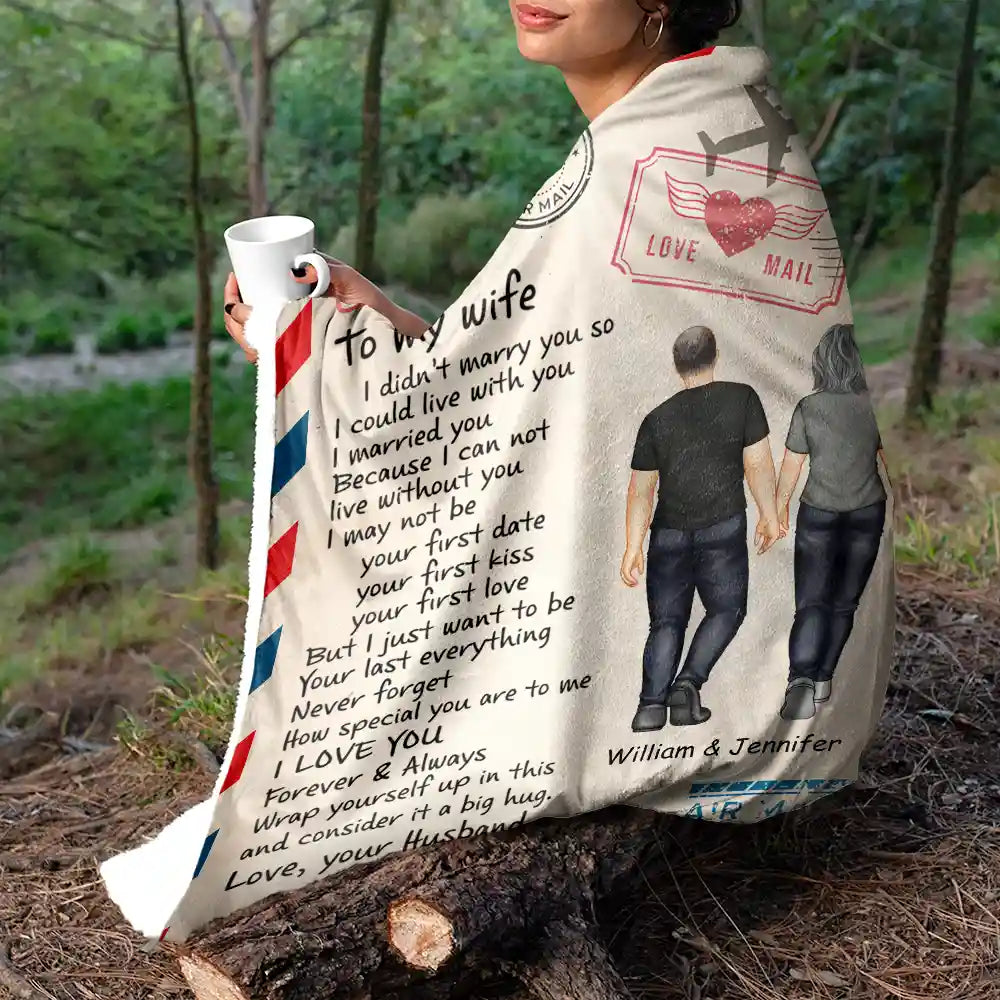 Couple Airmail Wrap Yourself Up In This - Personalized Fleece Blanket, Sherpa Blanket