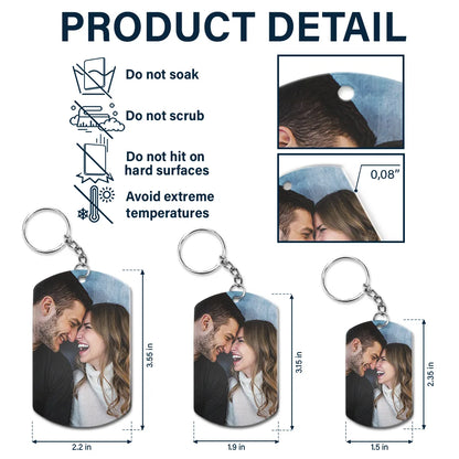 Custom Photo Miles Has Nothing On Us - Personalized Aluminum Keychain