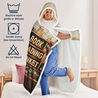 My Book Reading Blanket - Personalized Wearable Hooded Blanket