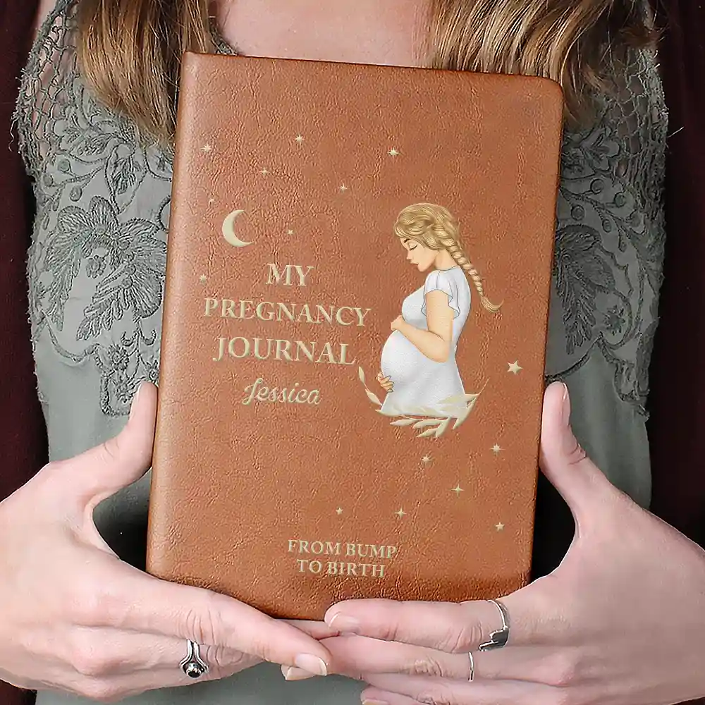 My Pregnancy Journal - Personalized Leather Journal