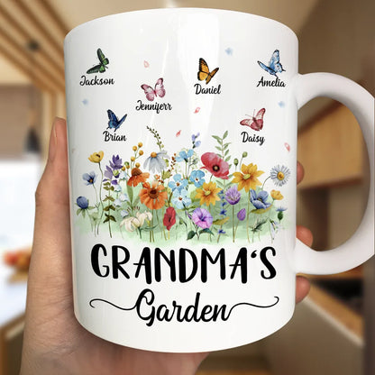 Grandma's Garden Butterflies - Personalized Mug