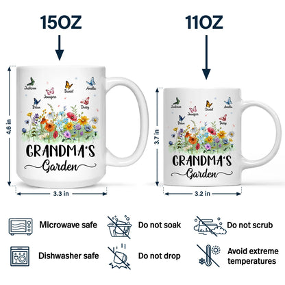 Grandma's Garden Butterflies - Personalized Mug