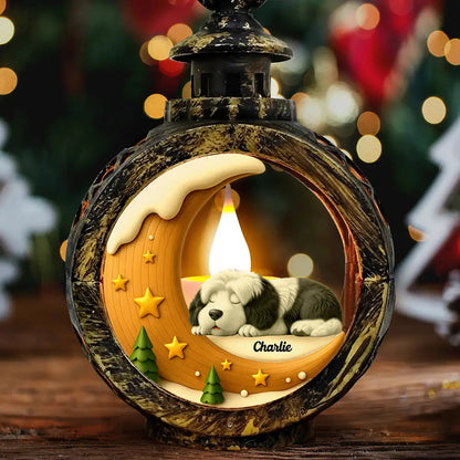 The Brightest Star In The Sky Dog Memorial - Personalized Candlelight Lantern Ornament