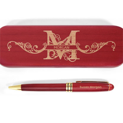 Name Monogram - Personalized Wooden Pen Set
