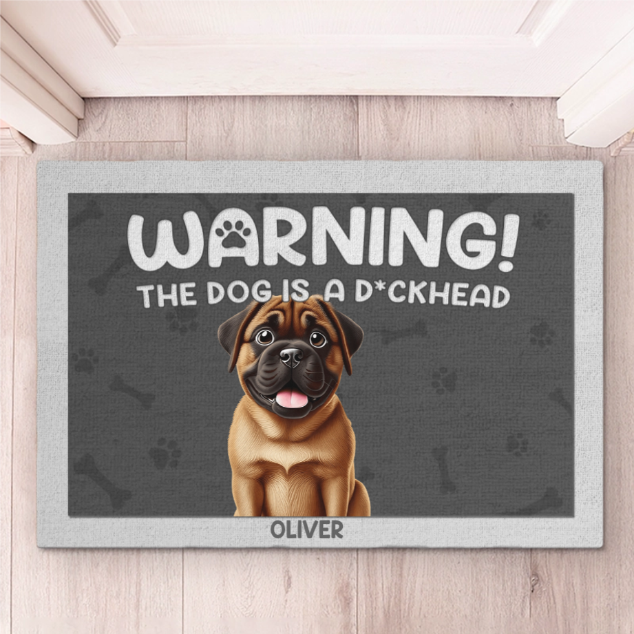 Custom Home Decor Decorative Mat - Personalized Birthday Gifts For Dog Lovers, Dog Dad And Mom - Guarded By Paws And Love
