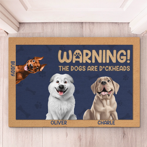 Custom Home Decor Decorative Mat - Personalized Birthday Gifts For Dog Lovers, Dog Dad And Mom - Guarded By Paws And Love