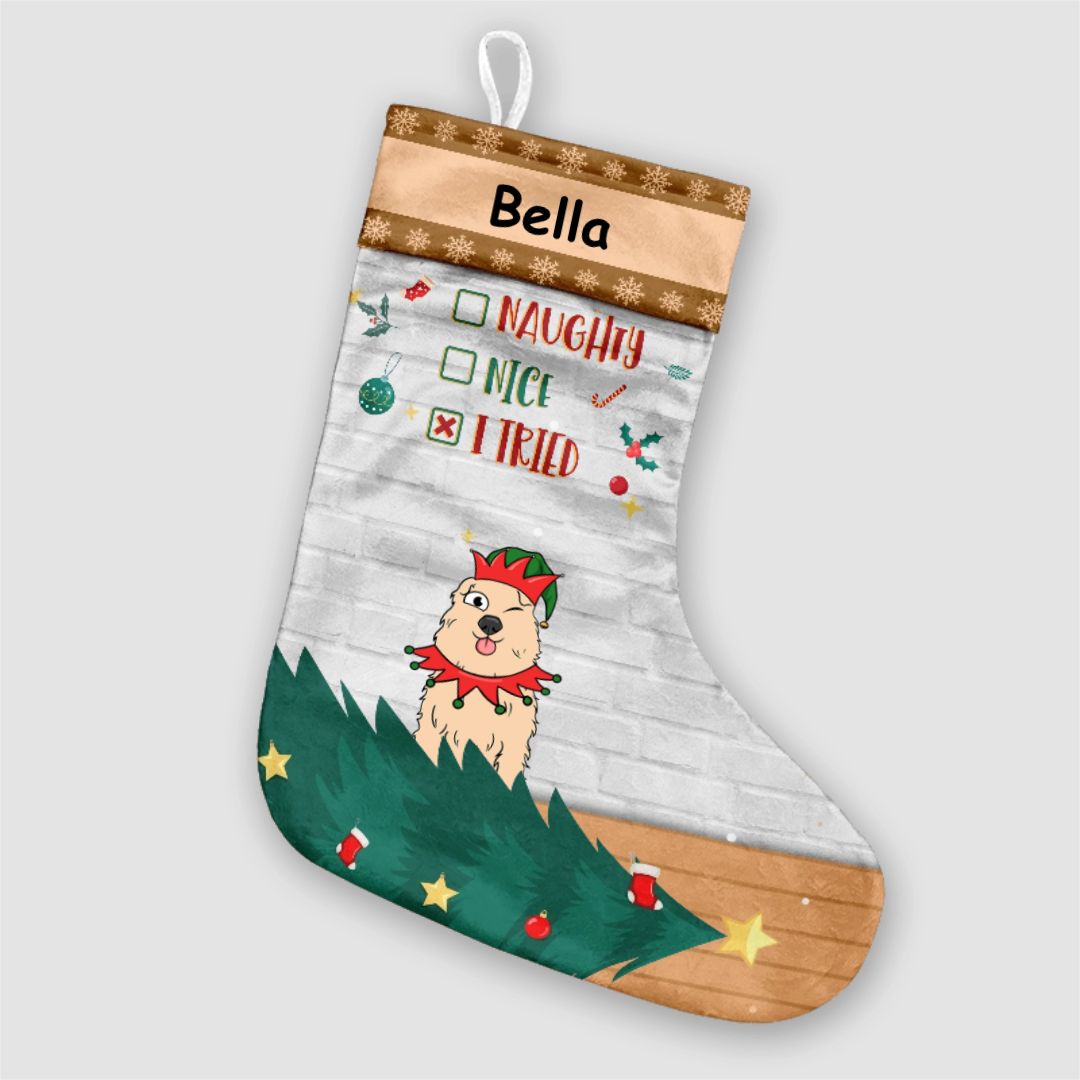 Dear Santa, I've Been A Very Good Dog This Year - Dog Personalized Custom Christmas Stocking - Christmas Gift For Pet Owners, Pet Lovers