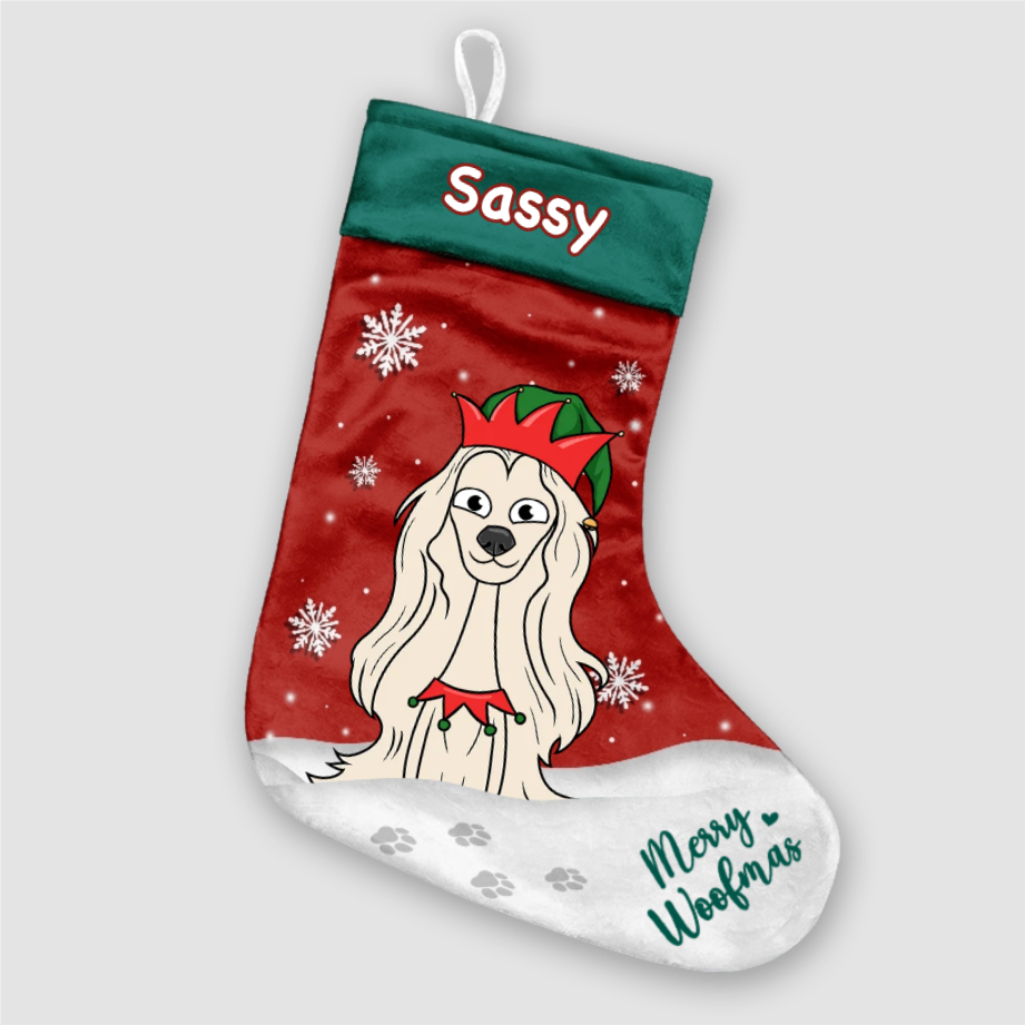 Merry Woofmas - Dog Personalized Custom Christmas Stocking - Christmas Gift For Pet Owners, Pet Lovers