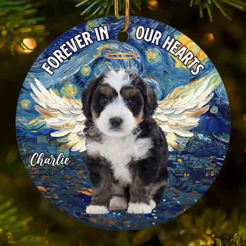 Custom Photo Acrylic Ornament - Personalized Pet Christmas Memorial Sympathy Gifts For Dogs, Cats - Companions Forever In Our Hearts