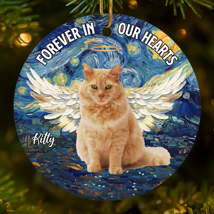Custom Photo Acrylic Ornament - Personalized Pet Christmas Memorial Sympathy Gifts For Dogs, Cats - Companions Forever In Our Hearts
