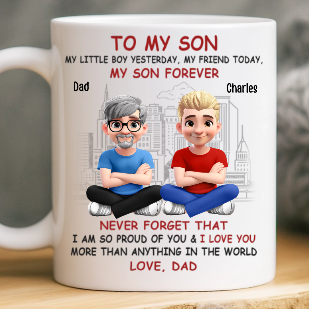 Custom Mug - Personalized Birthday Gifts For Dad, Son, Daughter - Strong Roots, Strong Son