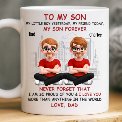Custom Mug - Personalized Birthday Gifts For Dad, Son, Daughter - Strong Roots, Strong Son