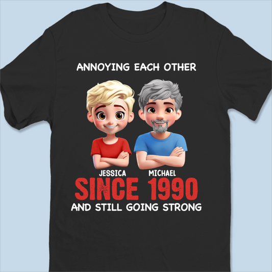 Custom Unisex T-shirt, Hoodie - Personalized Anniversary Wedding Gifts For Husband And Wife, Him And Her - Growing Old, Never Growing Apart