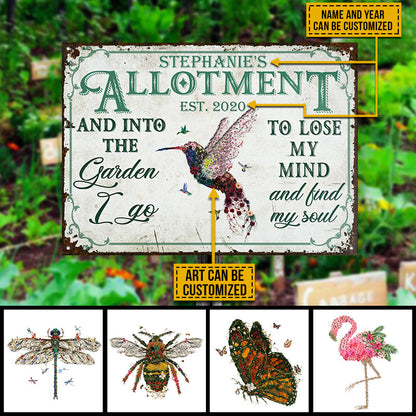 Garden Floral Art Find My Soul Custom Classic Metal Signs