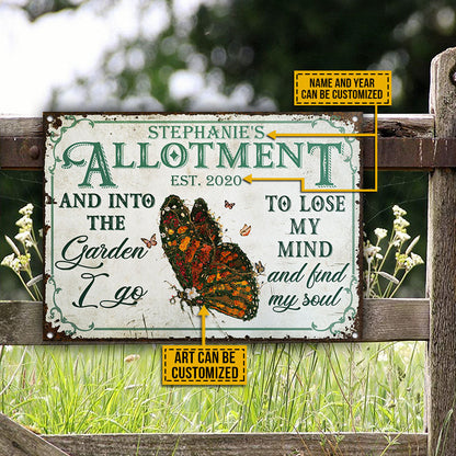 Garden Floral Art Find My Soul Custom Classic Metal Signs