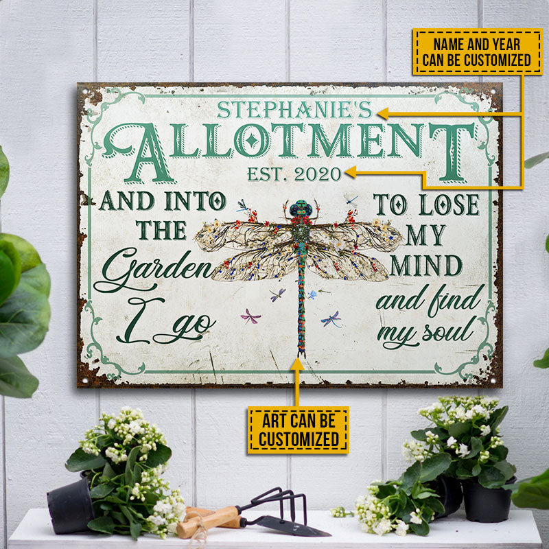 Garden Floral Art Find My Soul Custom Classic Metal Signs