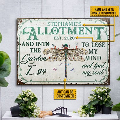 Garden Floral Art Find My Soul Custom Classic Metal Signs