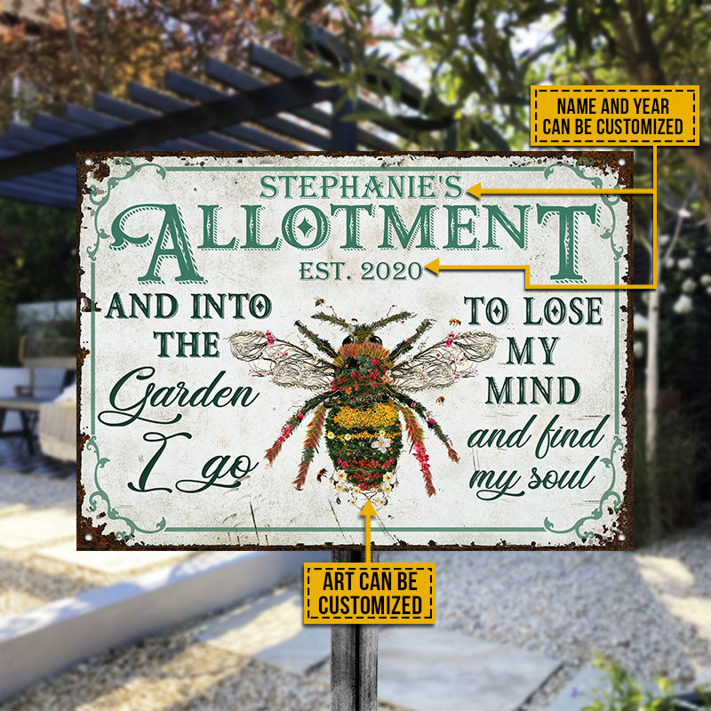 Garden Floral Art Find My Soul Custom Classic Metal Signs