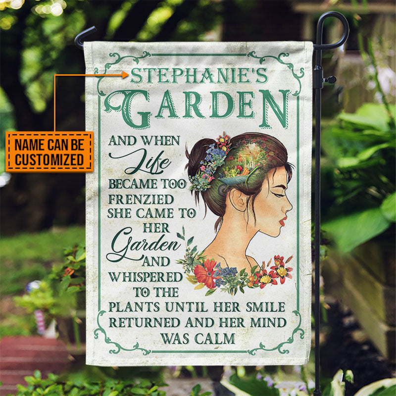 Garden And When Life Became Too Frenzied Custom Flag
