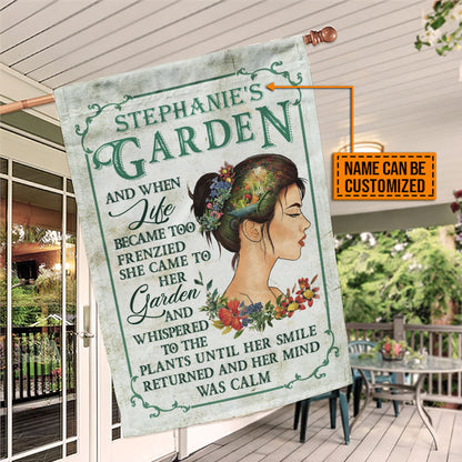 Garden And When Life Became Too Frenzied Custom Flag