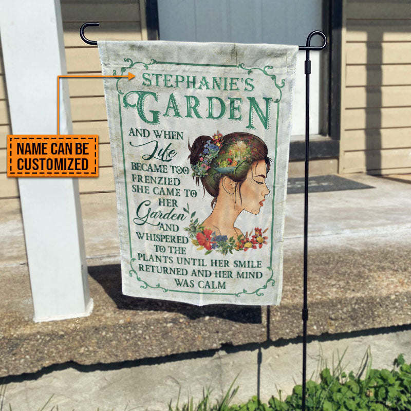 Garden And When Life Became Too Frenzied Custom Flag
