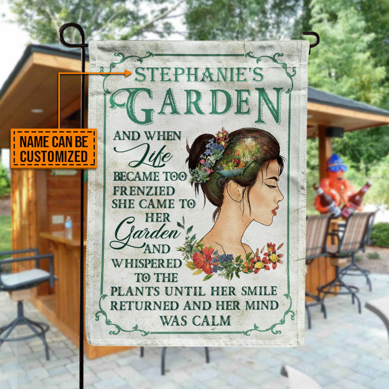 Garden And When Life Became Too Frenzied Custom Flag