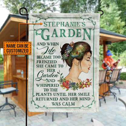 Garden And When Life Became Too Frenzied Custom Flag