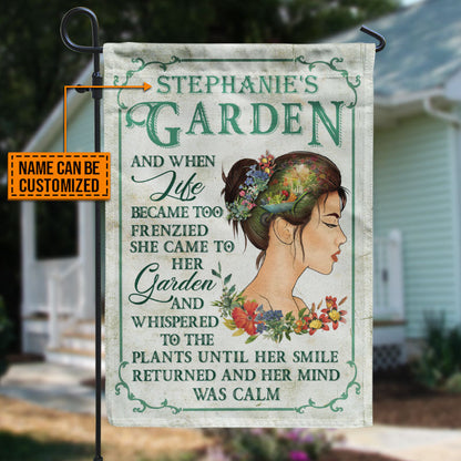 Garden And When Life Became Too Frenzied Custom Flag