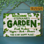 Garden Decorating Outdoor Custom Wood Rectangle Sign, Garden Sign Decoration, Outdoor Decoration