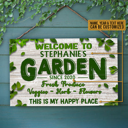 Garden Decorating Outdoor Custom Wood Rectangle Sign, Garden Sign Decoration, Outdoor Decoration
