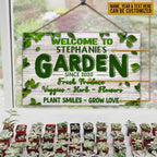 Garden Decorating Outdoor Custom Wood Rectangle Sign, Garden Sign Decoration, Outdoor Decoration