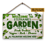 Garden Decorating Outdoor Custom Wood Rectangle Sign, Garden Sign Decoration, Outdoor Decoration
