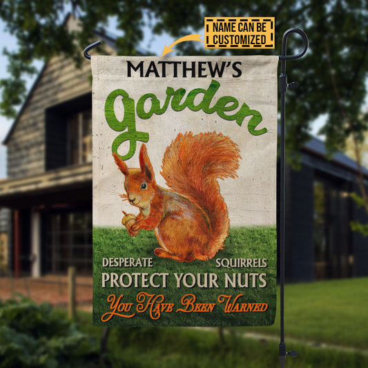 Garden Desperate Squirrels Custom Flag, Garden Decorations, Outdoor Decorating Ideas