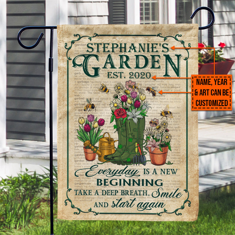 Garden Dictionary Take A Deep Breath Custom Flag